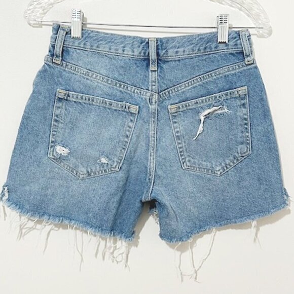 Free People Maggie Distressed Frayed Cutoff Shorts Light Wash - Picture 2 of 5